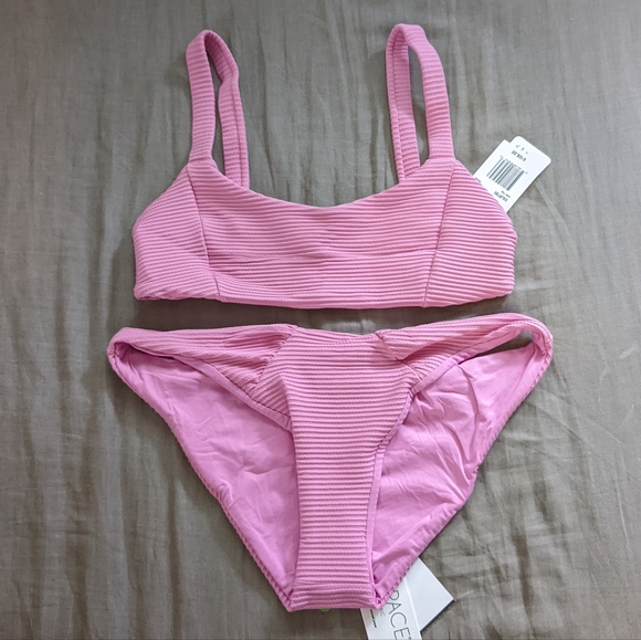 L*Space Jess Sol Bikini Set Rosebud Pink - Picture 1 of 8